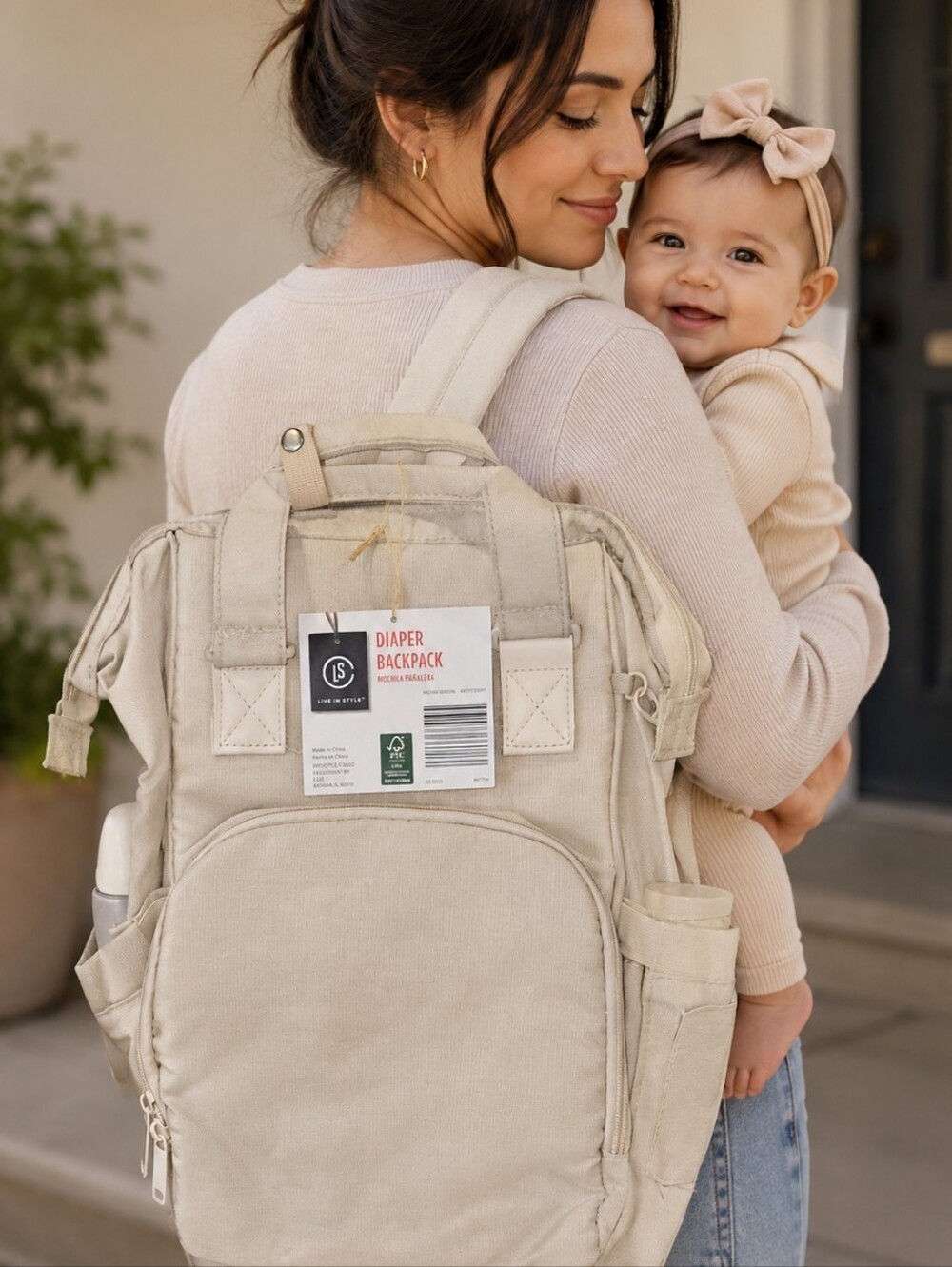 NWT Live In Style Recycled Material Diaper Backpack